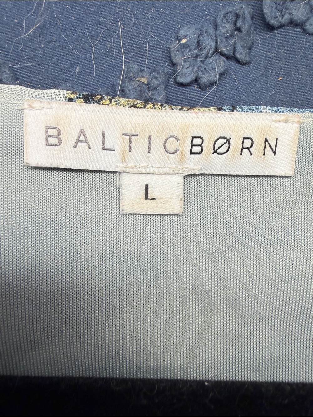Baltic Born Lynlee Dress- Dusty Blue Floral Maxi Dress with Gold Accents - Picture 4 of 5
